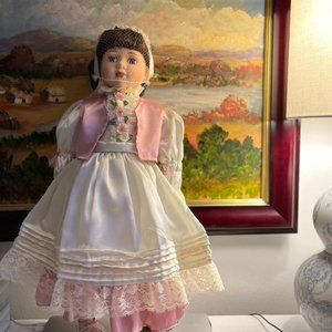 Beautiful Like-New Porcelain Doll